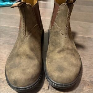 Blundstone Kids Brown Chelsea Boots Rustic Brown
